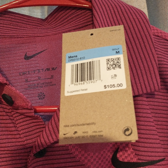 Nike Golf Dri-Fit ADV Polo Shirt Pink Camo DR5312-610 Men's Size Medium - Picture 3 of 4